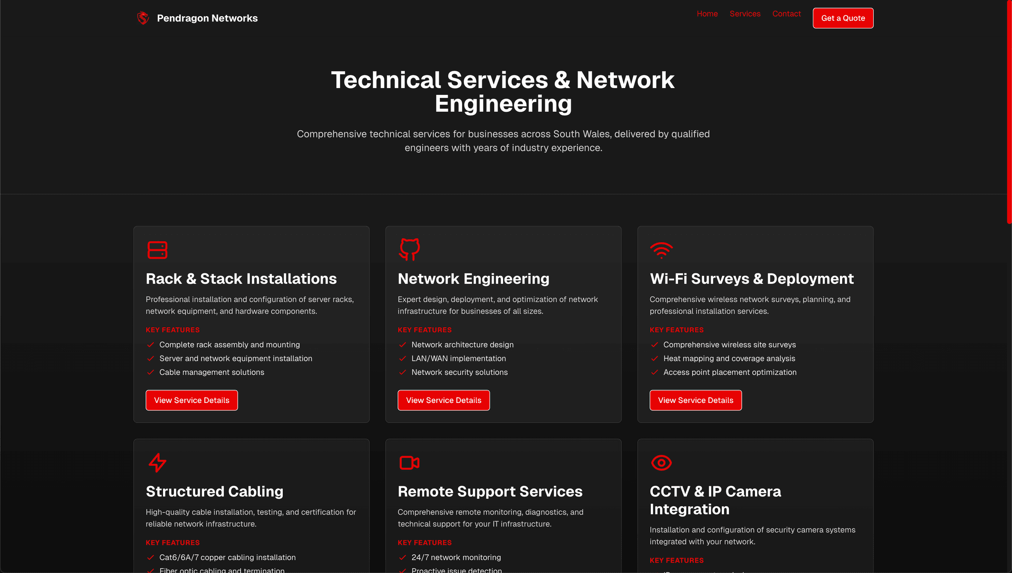 Pendragon Networks Technical Services