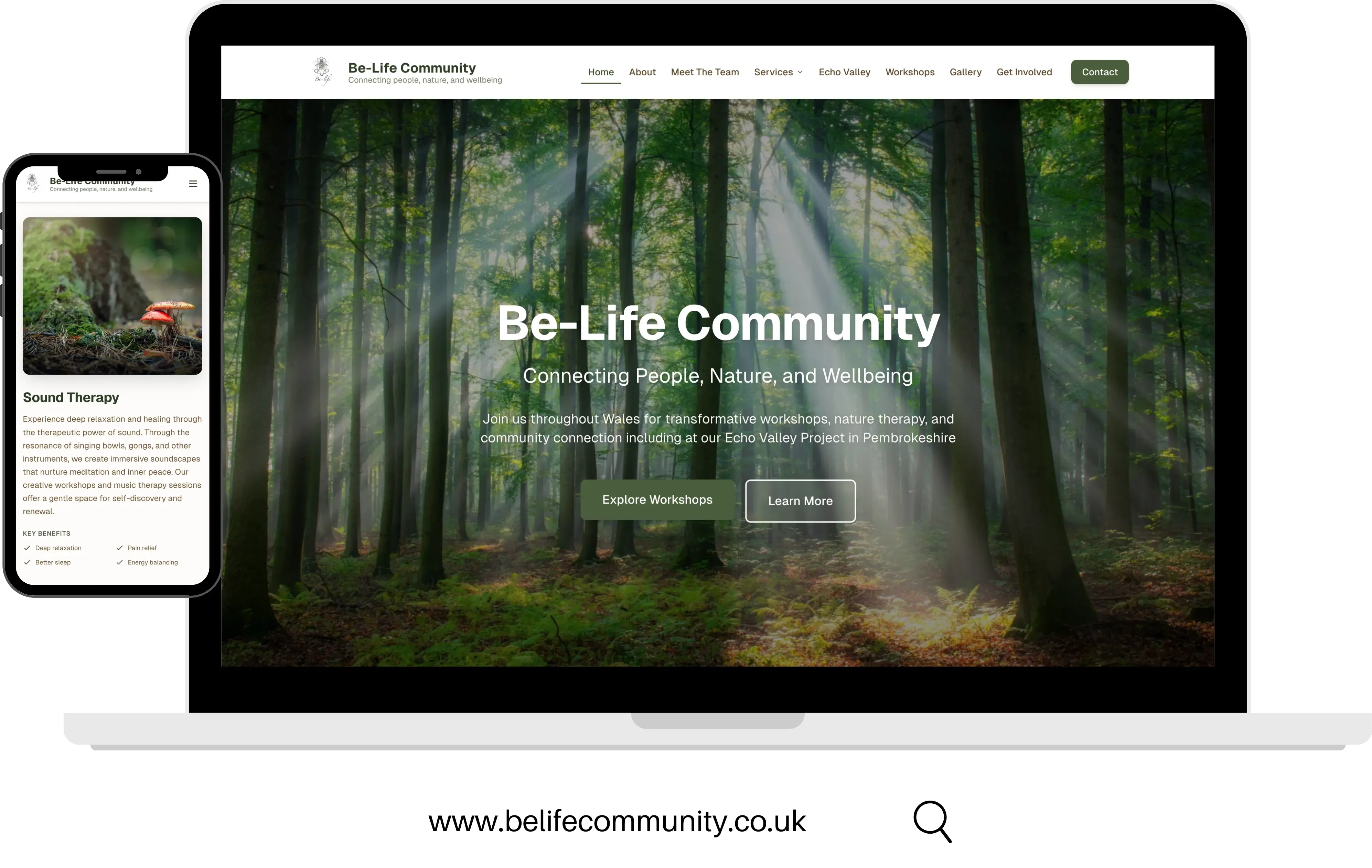 Be-Life Community CIC website