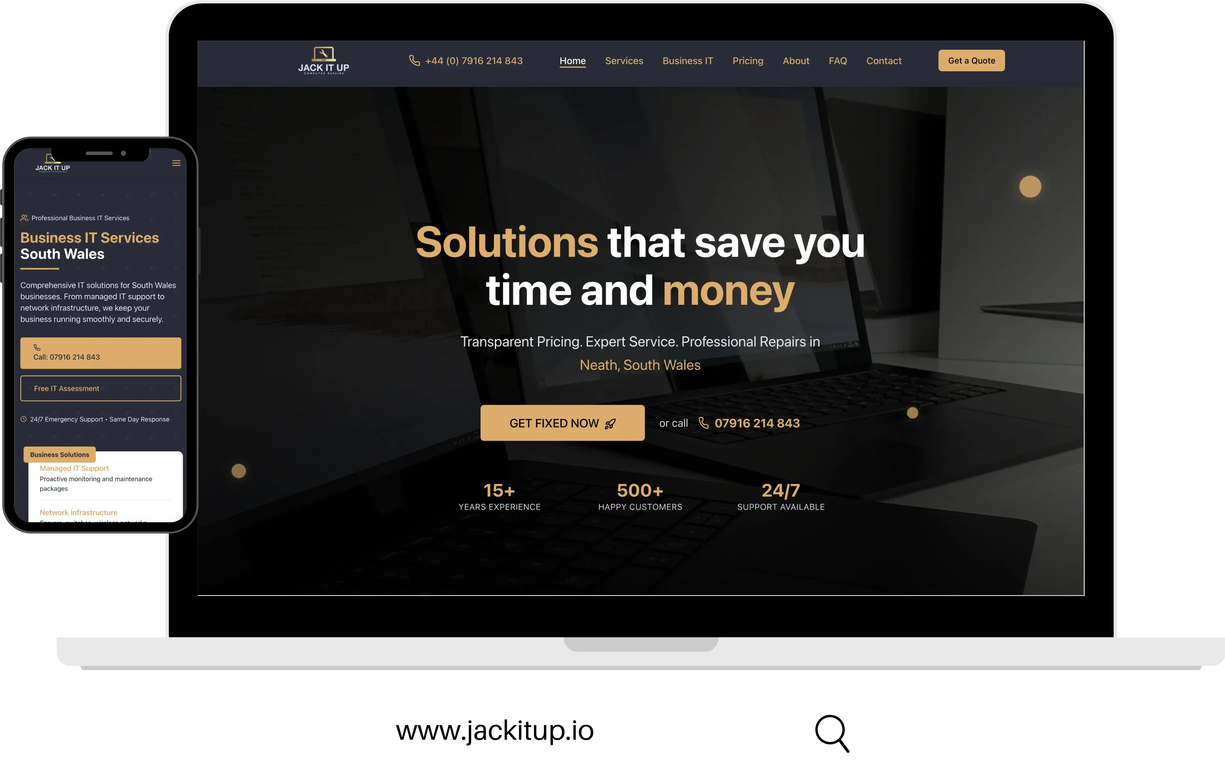 Jack It Up Computer Repairs website