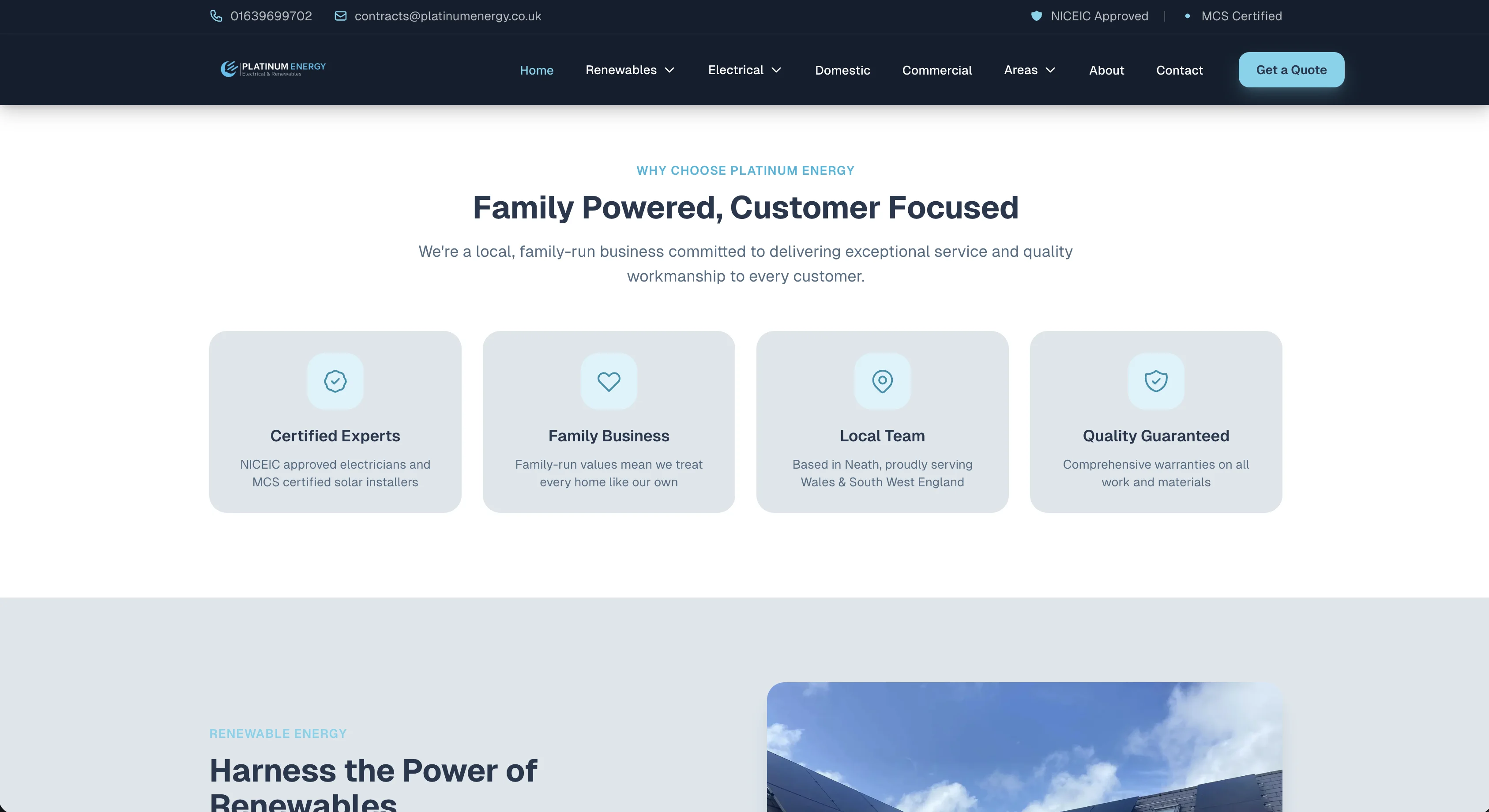 Platinum Energy website, about page