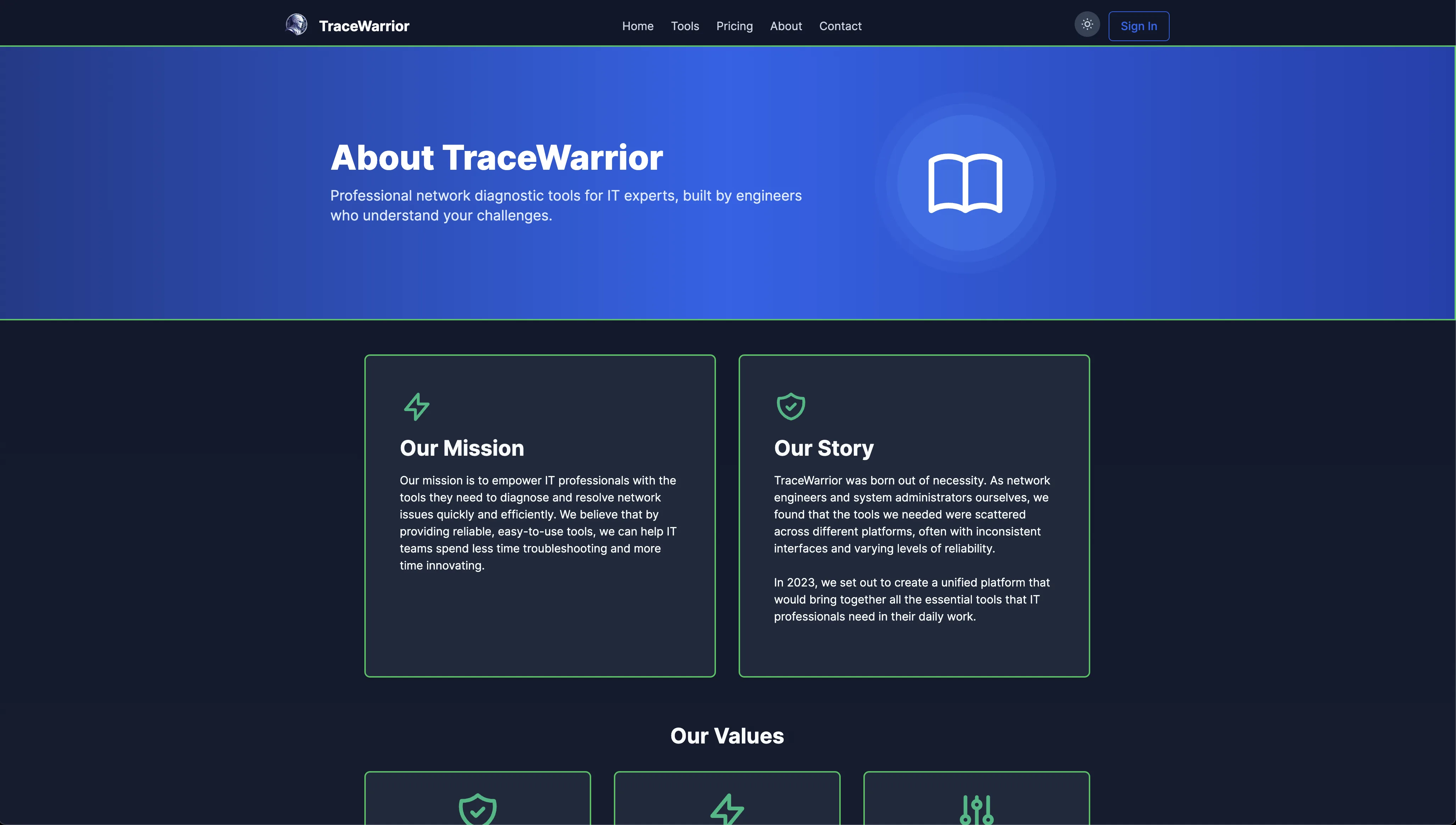 Trace Warrior website, tracewarrior about our story and mission