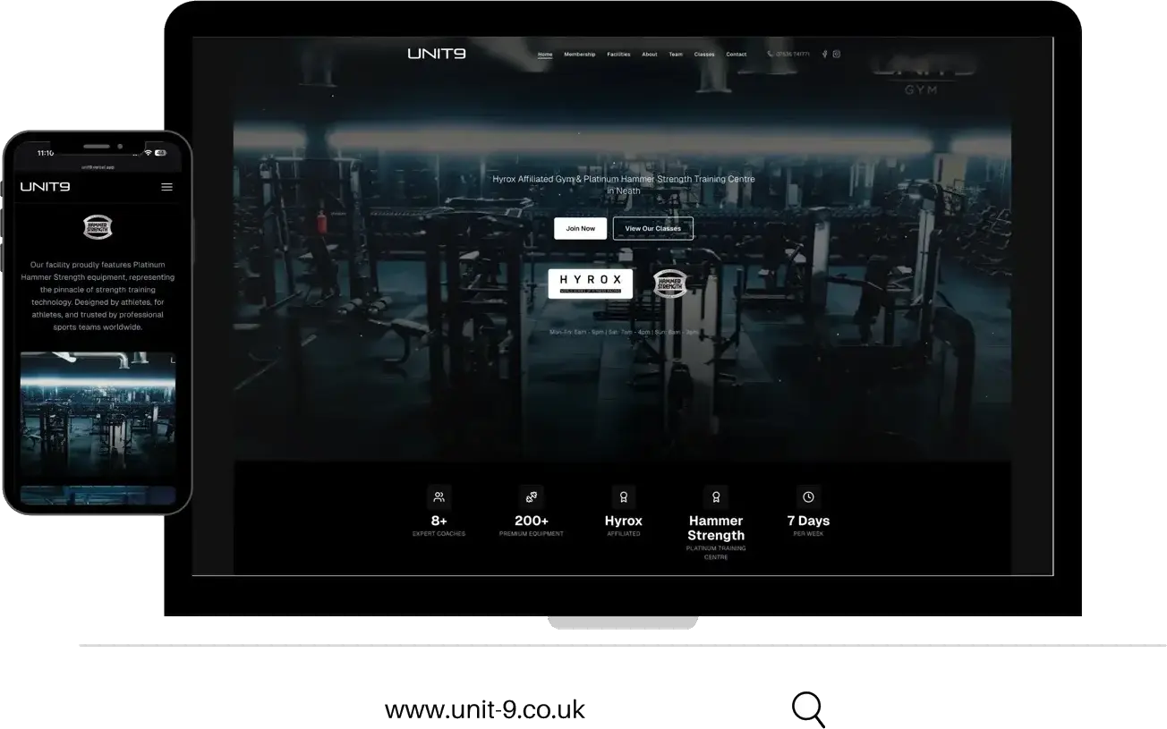 Unit 9 Gym website